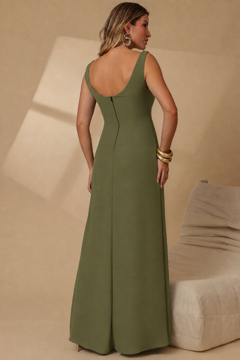 Vestido Manuela Longo Degage - Verde