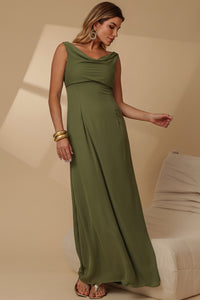 Vestido Manuela Longo Degage - Verde