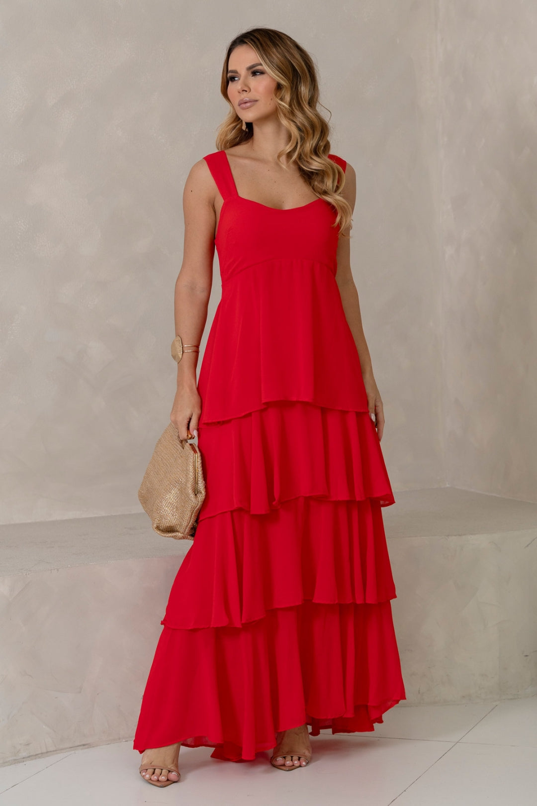 Vestido Valencia Longo - Vermelho