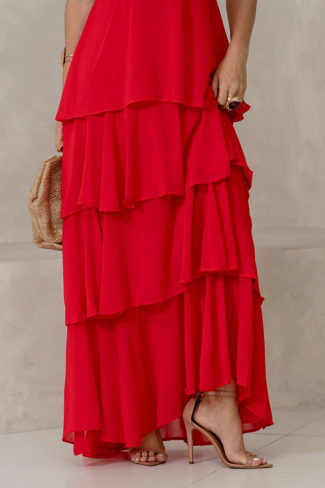 Vestido Valencia Longo - Vermelho