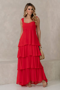Vestido Valencia Longo - Vermelho