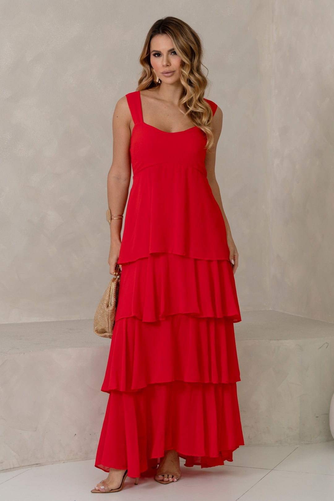 Vestido Valencia Longo - Vermelho