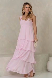 Vestido Valencia Longo - Rosa