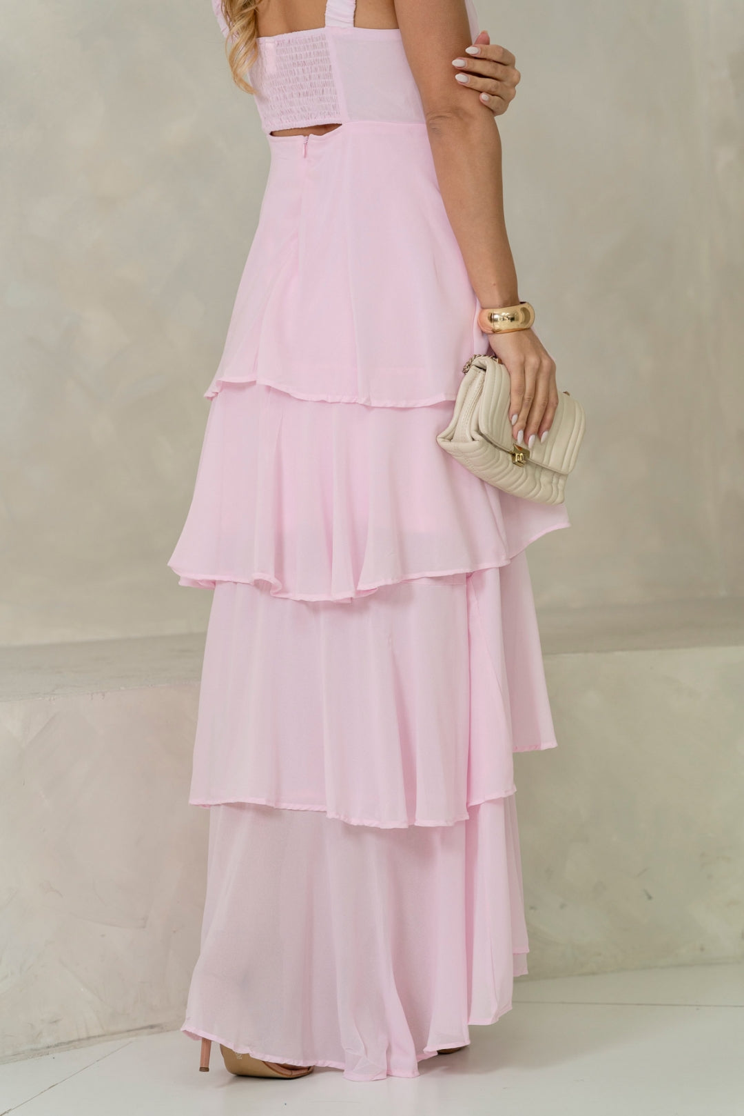 Vestido Valencia Longo - Rosa