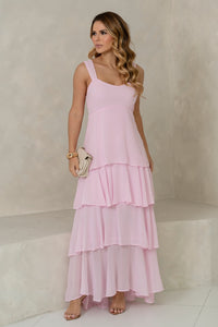 Vestido Valencia Longo - Rosa