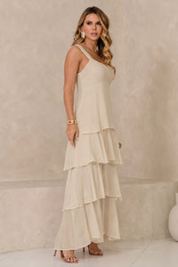 Vestido Valencia Longo - Bege