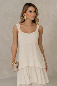 Vestido Valencia Longo - Bege