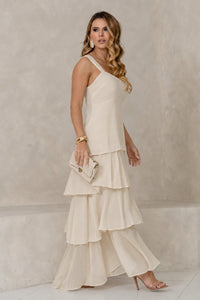 Vestido Valencia Longo - Bege