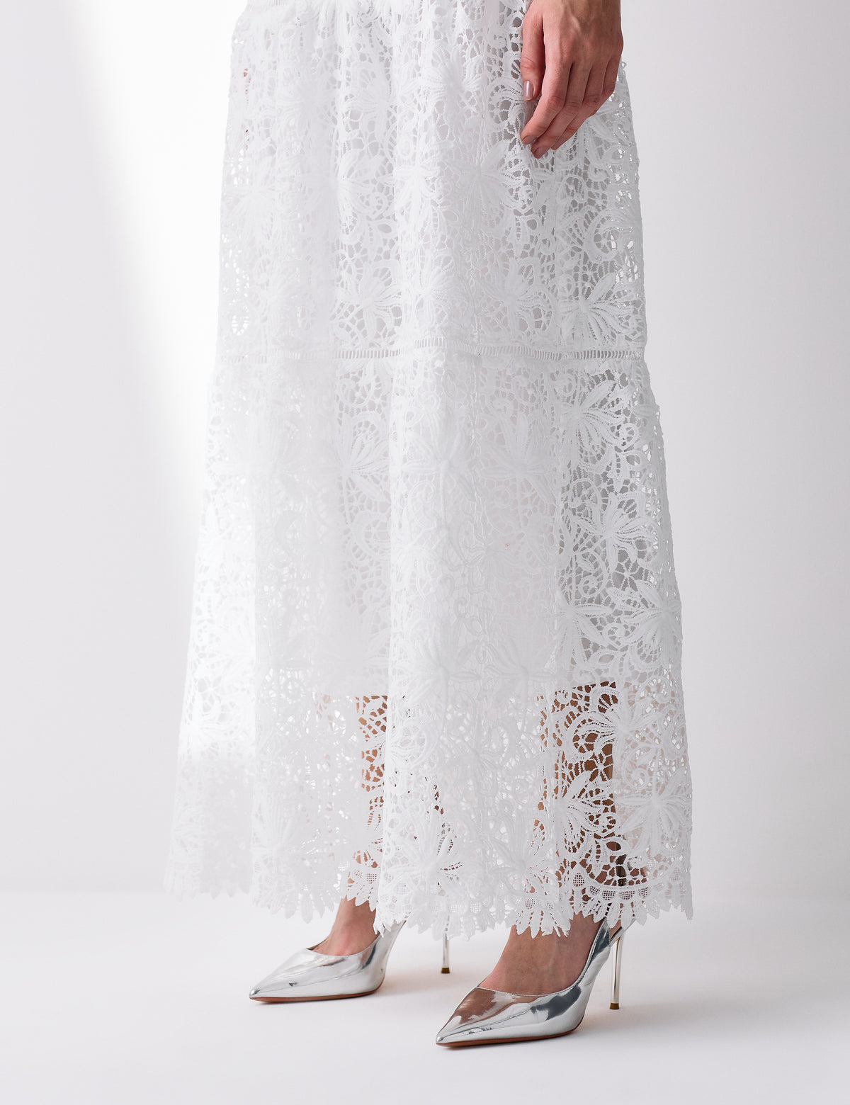 Vestido Renda Longo Amelia - Off White