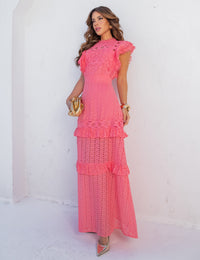 Vestido Laise Borboletas Soraia Pink