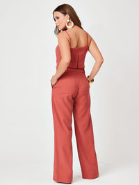 Trijunto Mamorena de Top, Colete e Calça em Alfaiataria