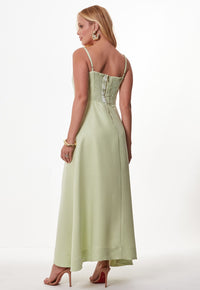 Vestido Mamorena de Alça Midi em Tecido Disco