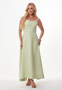 Vestido Mamorena de Alça Midi em Tecido Disco