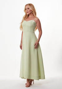 Vestido Mamorena de Alça Midi em Tecido Disco