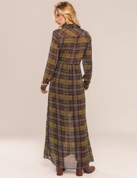 Vestido Sora Xadrez - Marrom